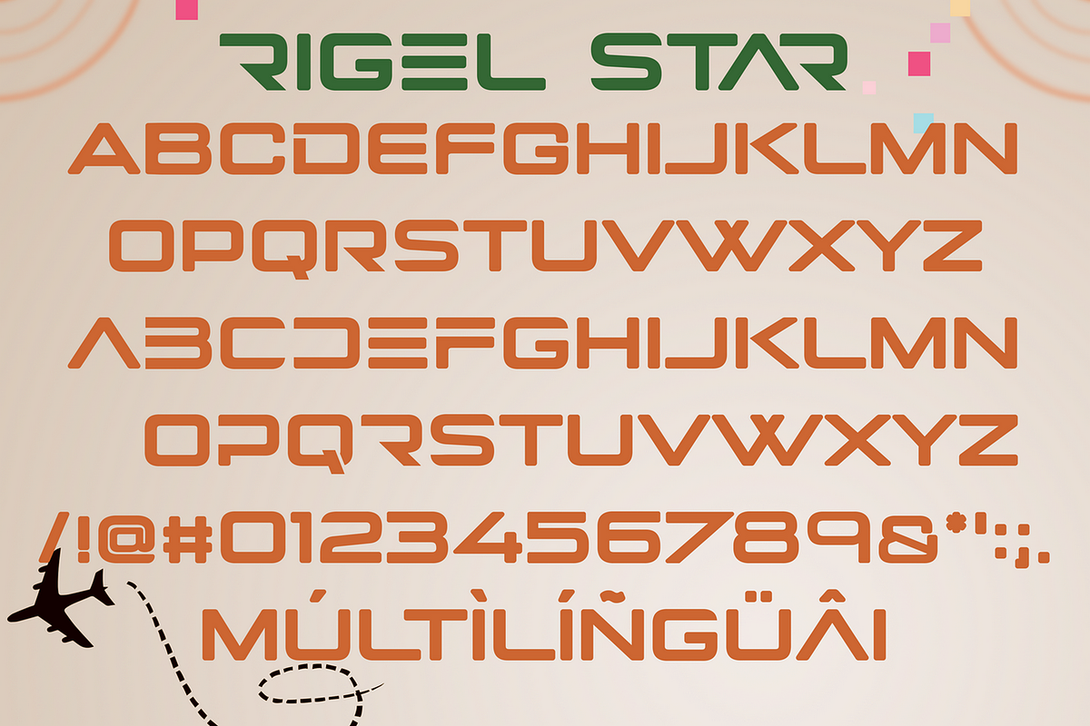 Rigel Star - Futuristic Font, a Sans Serif Font by 177Studio (Photo 5 of 6)
