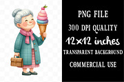 Funny Summer Old Couple Clipart, an Illustration by Designking (Thumbnail 4 of 4)