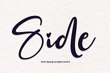 Side | Script Font