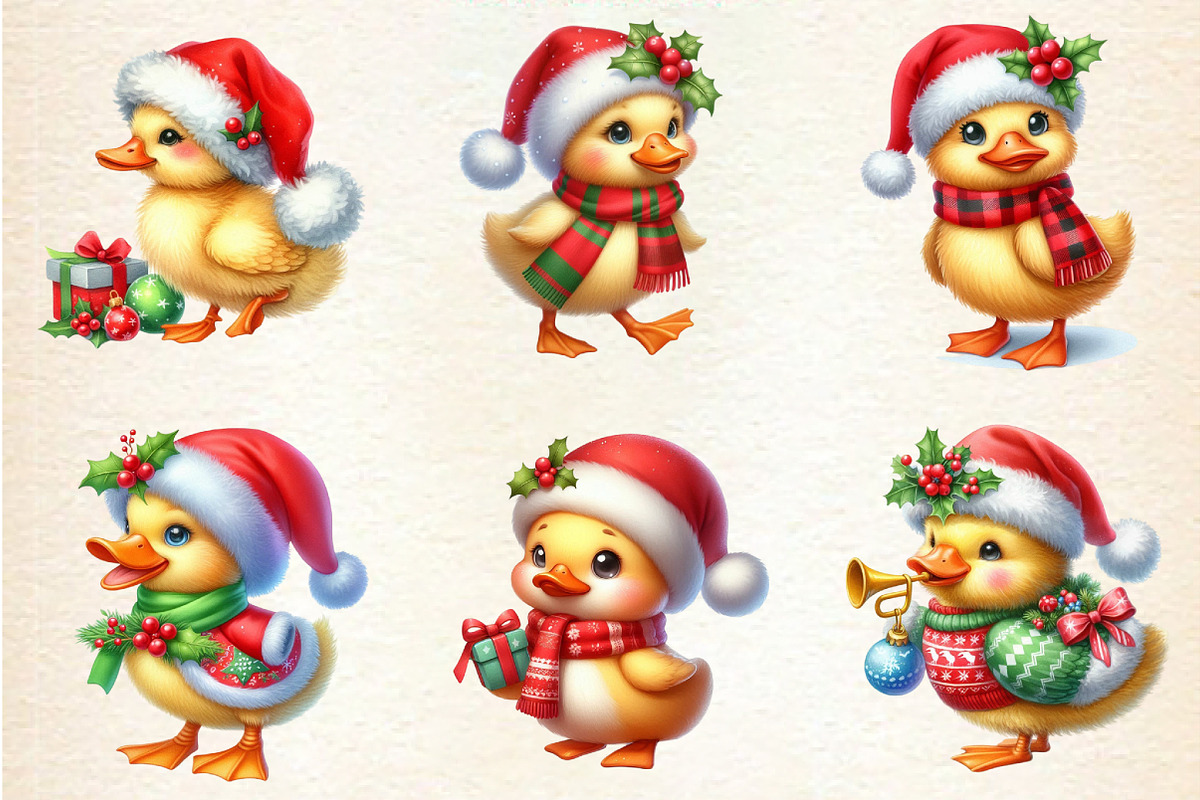 Christmas Cute Duck Sublimation, an Illustration by DreamArtGraphic (Photo 4 of 6)