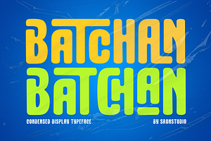 Batchan - Display Font, a Font by Sronstudio