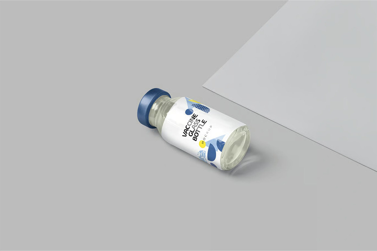 Vaccine Glass Bottle Mockups, a Product Mockup by megostudi0 (Photo 6 of 7)