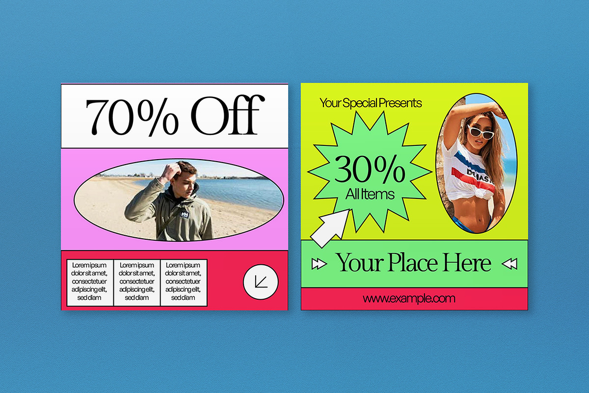 Colourful Summer Sale Banner, an UI Kit Template by graphicook (Photo 3 of 6)