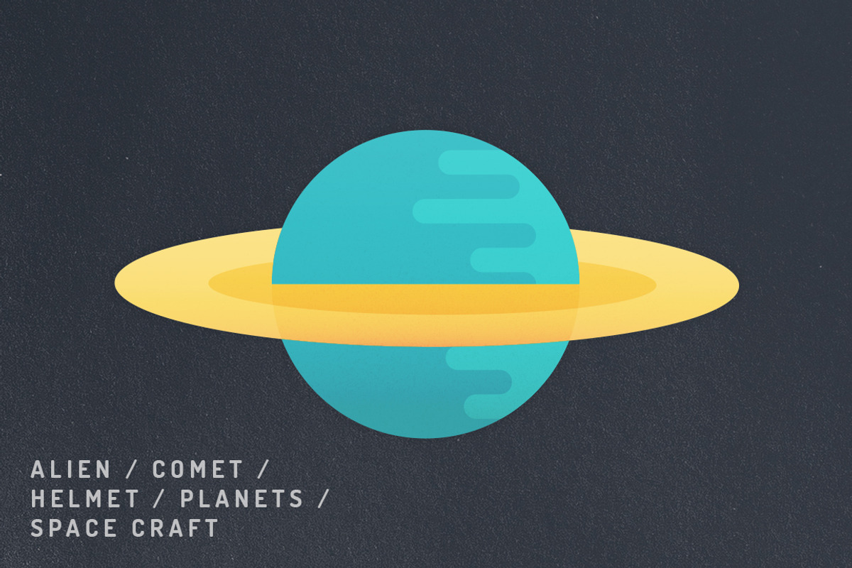 12 Vibrant Space Icons, an Outline Icon by Milktoast (Photo 3 of 12)