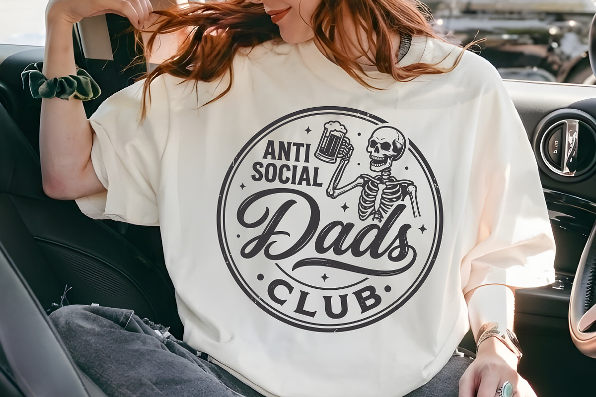 Anti Social Dads Club SVG, a Seasonal Illustration by Rose Art (Photo 6 of 8)