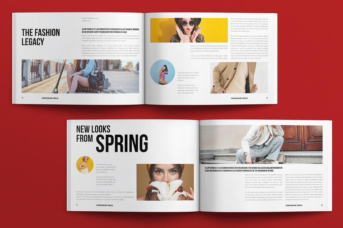 Fashion Magazine Template Landscape, a Brochure Template by E-Type (Photo 5 of 7)