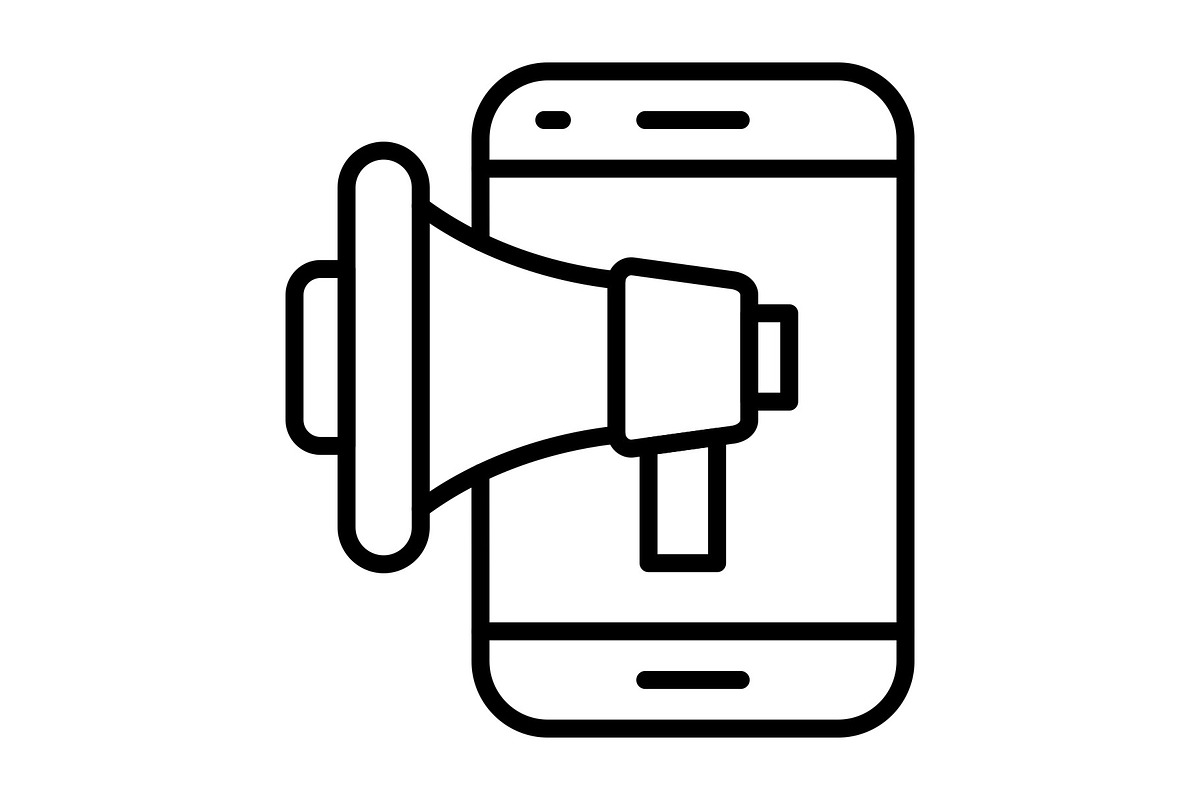 Advertisement Line Icon, an Icon by Pexelpy