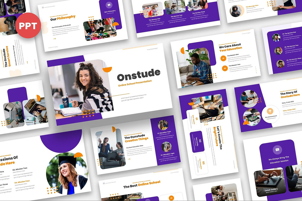 Onstude - Online School Powerpoint, a Presentation Template by Fit-tee (Photo 1 of 6)