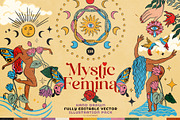 Mystic Femina Clipart Collection, a Decorative Illustration by Anna Babich (Thumbnail 1 of 9)