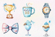 watercolor Father's Day Sublimation, an Illustration by CreationArt (Thumbnail 3 of 5)