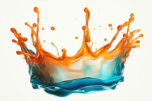 Dynamic collision of turquoise, a Photo by Pavel_design