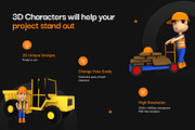 25 Construction 3D Characters, a Characters & Person 3D Model by Vectors Market (Thumbnail 3 of 5)