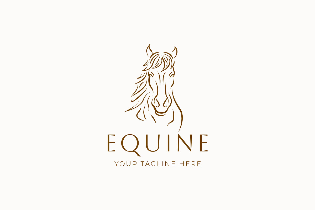Logo Face of Horse Equine Stallion, a Branding & Logo Template by Signatoro (Photo 1 of 2)