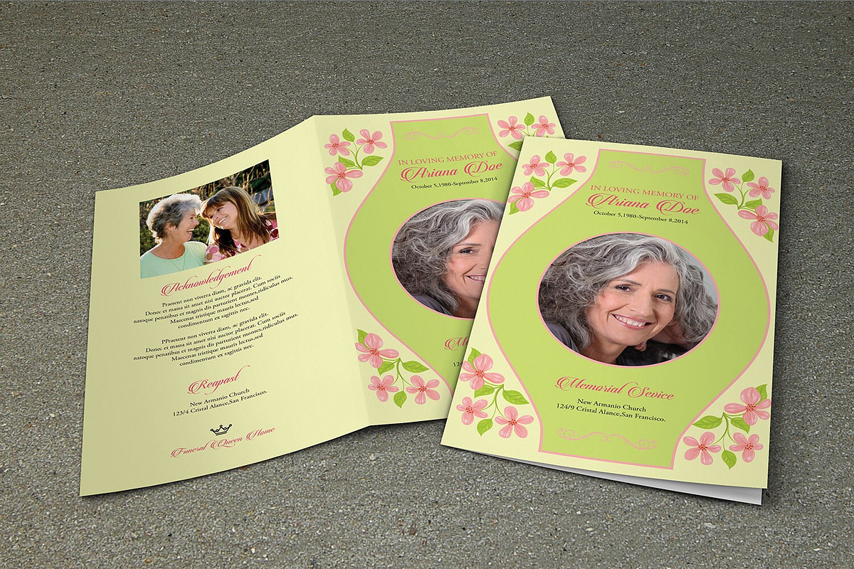 Funeral Program Template, a Brochure Template by Template Shop (Photo 1 of 4)