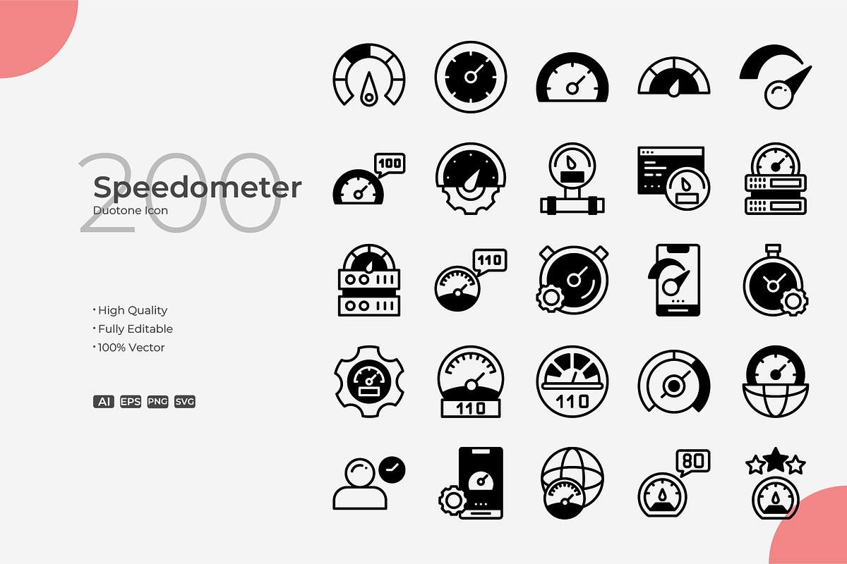 Speedometer Duotone Icons, a Duotone Icon by Bloodline