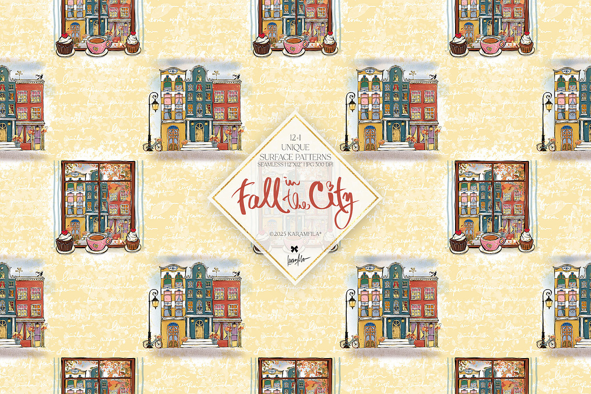 Fall City Hand Drawn Autumn Patterns, a Pattern Graphic by KaramfilaS (Photo 12 of 21)