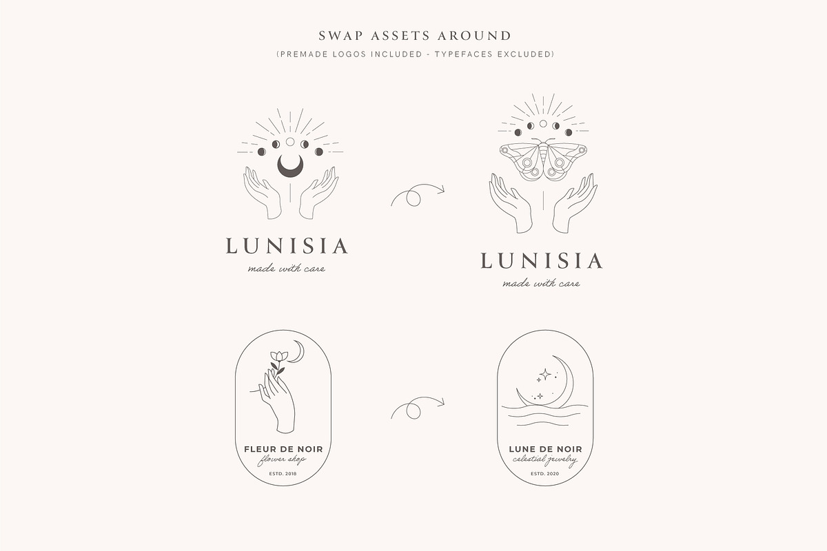 Celestial Logo Creator Set, a Graphic by Minimal Marks (Photo 5 of 5)