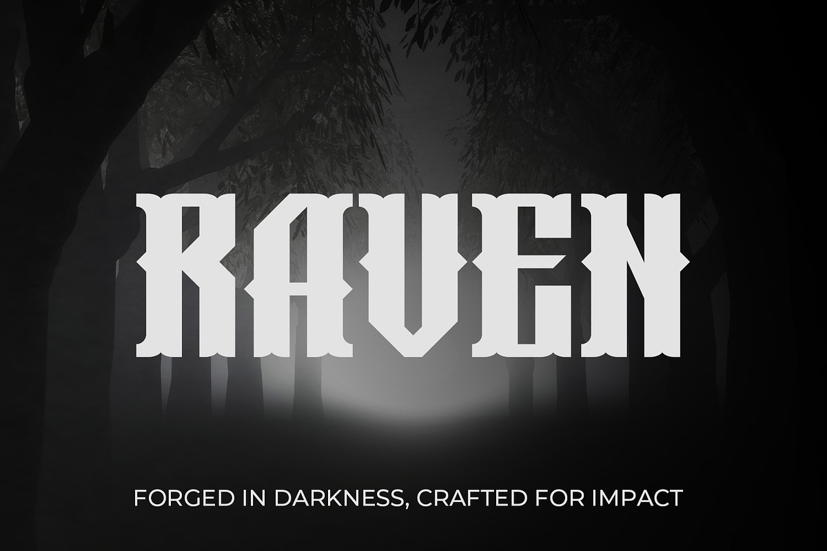 Raven Gothic Blackletter Font, a Blackletter Font by OWPictures (Photo 1 of 10)