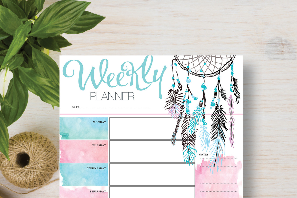 Dream Catcher Printable A4 & A5, a Stationery Template by Stick with Sam (Photo 1 of 3)