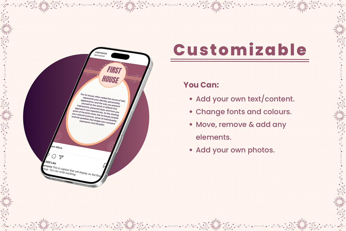 Astrology Canva Instagram Template, a Social Media Template by Supriya Artwork (Photo 3 of 5)