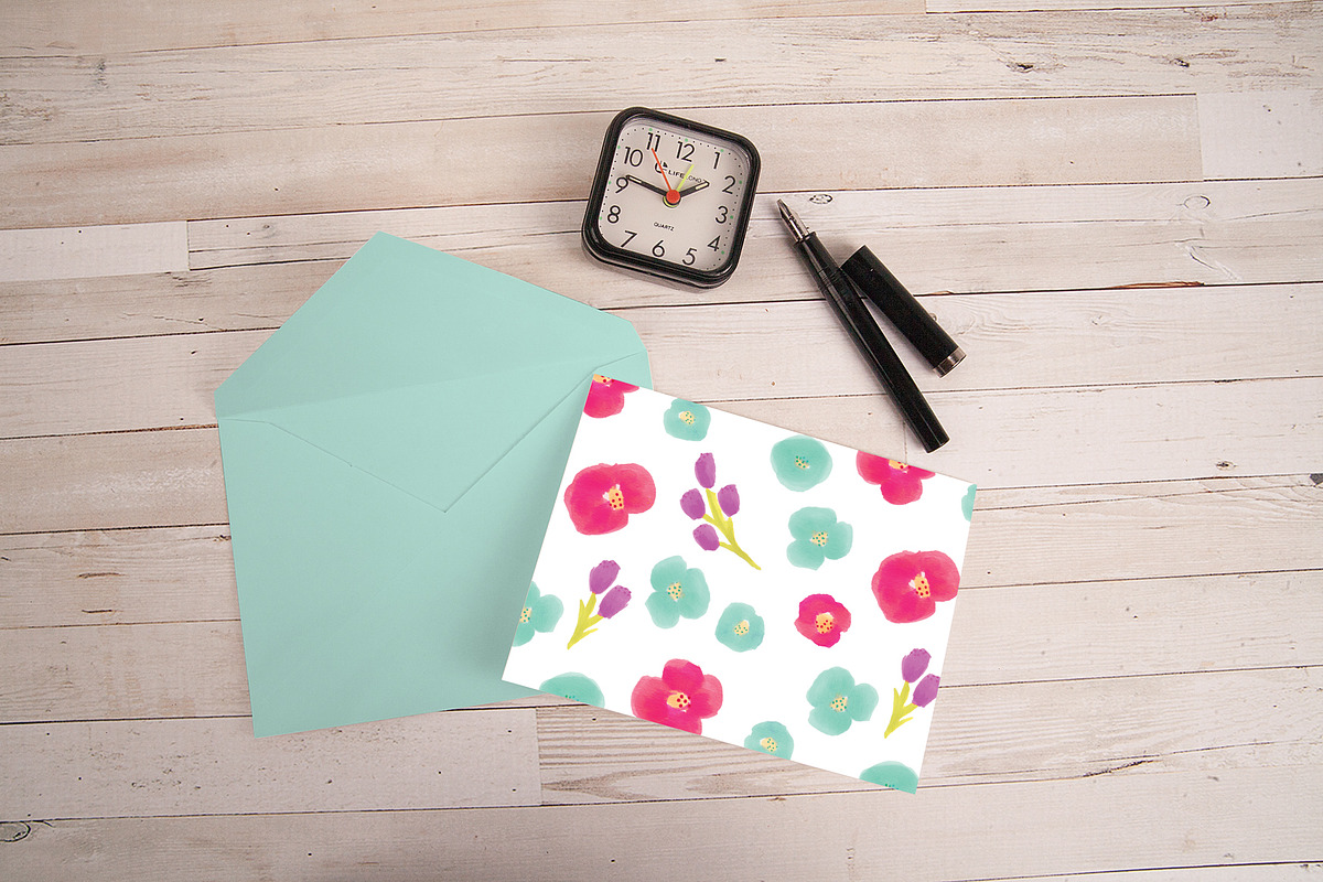 Watercolor Florals Pattern, a Pattern Graphic by Ariel Tyndell Design (Photo 3 of 5)