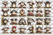 Peeking Farm Animals Watercolor PNG, an Animal Illustration by Nicolle's Colorful Art (Thumbnail 3 of 3)
