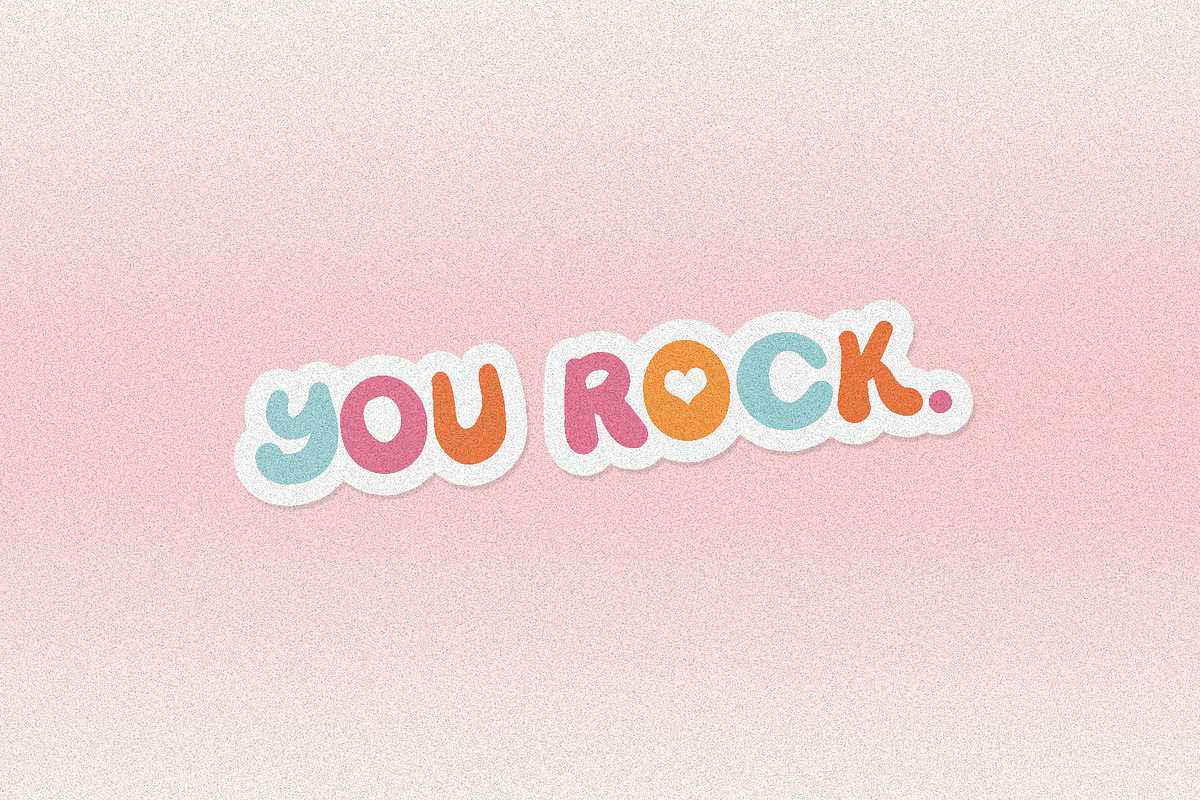 Hearti Retro Bubble Font, a Font by Creativeqube Design (Photo 7 of 7)