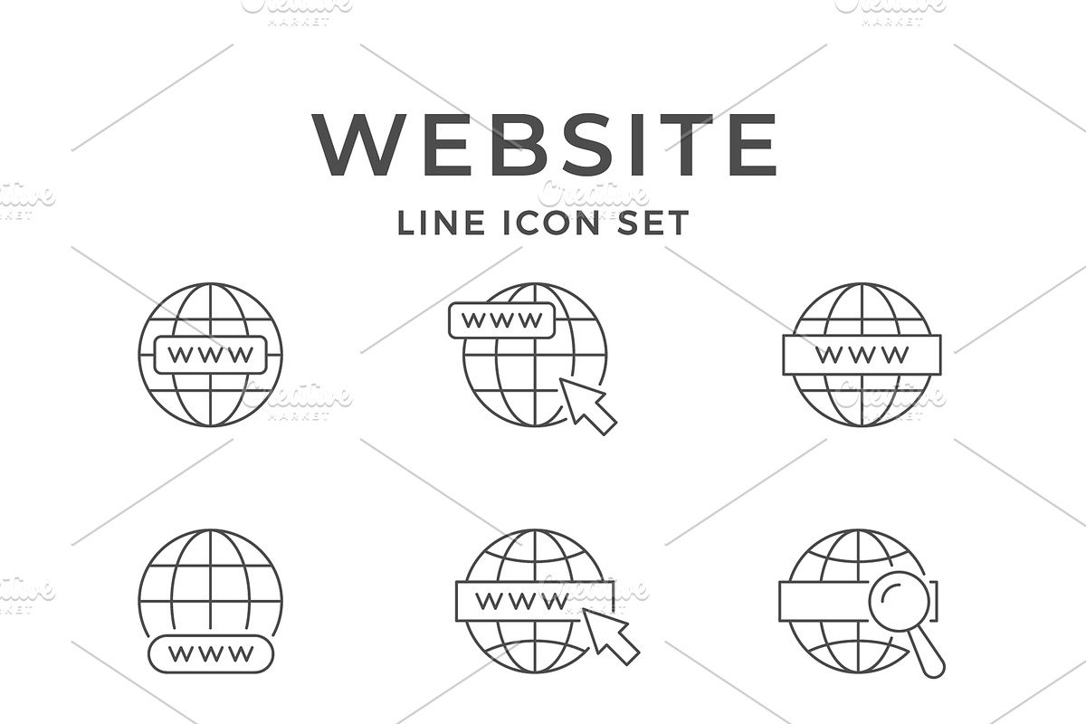 Set line icons of website, an Outline Icon by motorama (Photo 1 of 2)