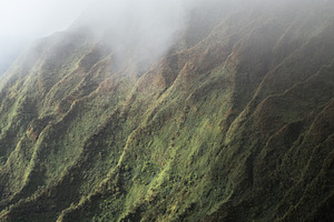 Oahu hawaii  mountains and clouds featuring oahu, ridgeline, and green