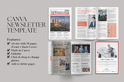 Canva Newsletter Template, a Magazine Template by Oshin Design (Thumbnail 1 of 7)