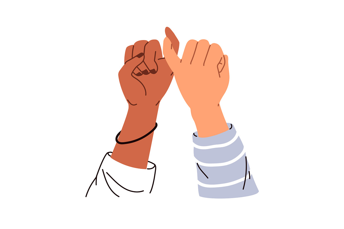 Friend hands together. Friendship, an Illustration by Good Studio (Photo 6 of 12)