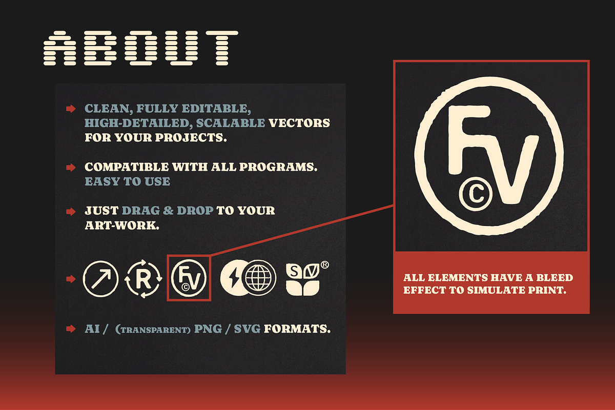 Retro Industrial Labels and Icons, an Object Graphic by Aure Design (Photo 6 of 6)