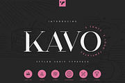 Kavo Styled Serif Typeface | 5 fonts, a Serif Font by VP Fonts (Thumbnail 1 of 13)