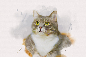 Pet Watercolor Effect Photoshop