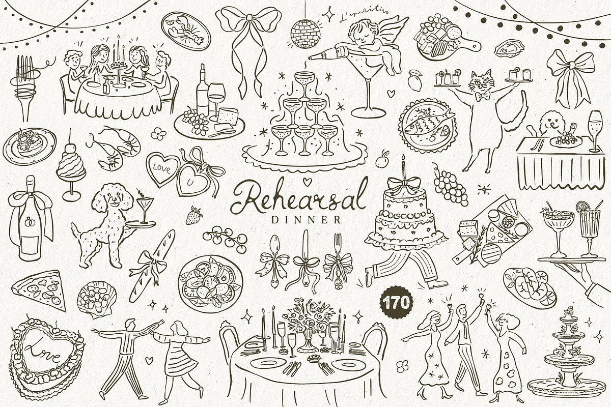 Quirky Wedding SVG Illustrations, an Object Illustration by Ayya Studio (Photo 1 of 15)