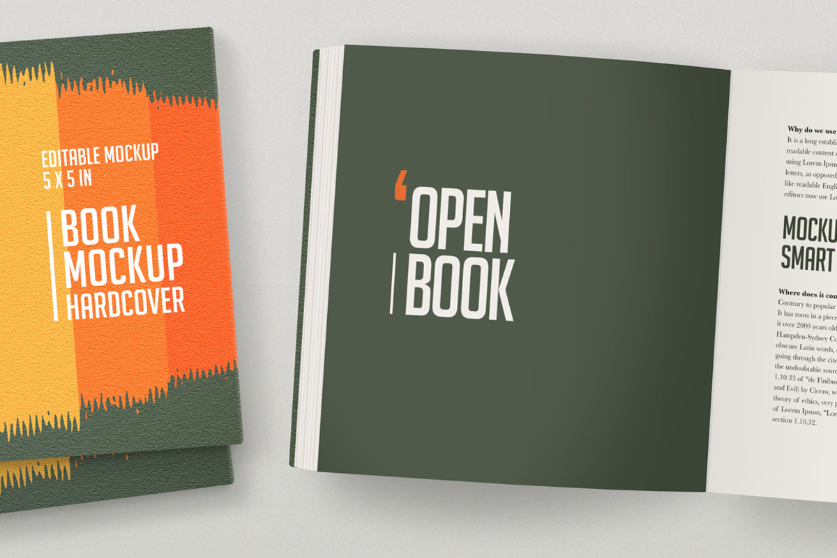 Open Hardcover Book Mockup (Square), a Print Template by ArtefShop (Photo 15 of 22)