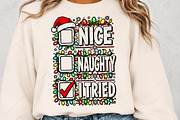 Once Nice Once Naughty Christmas PNG, a Seasonal Illustration by Canvas Craft (Thumbnail 5 of 6)