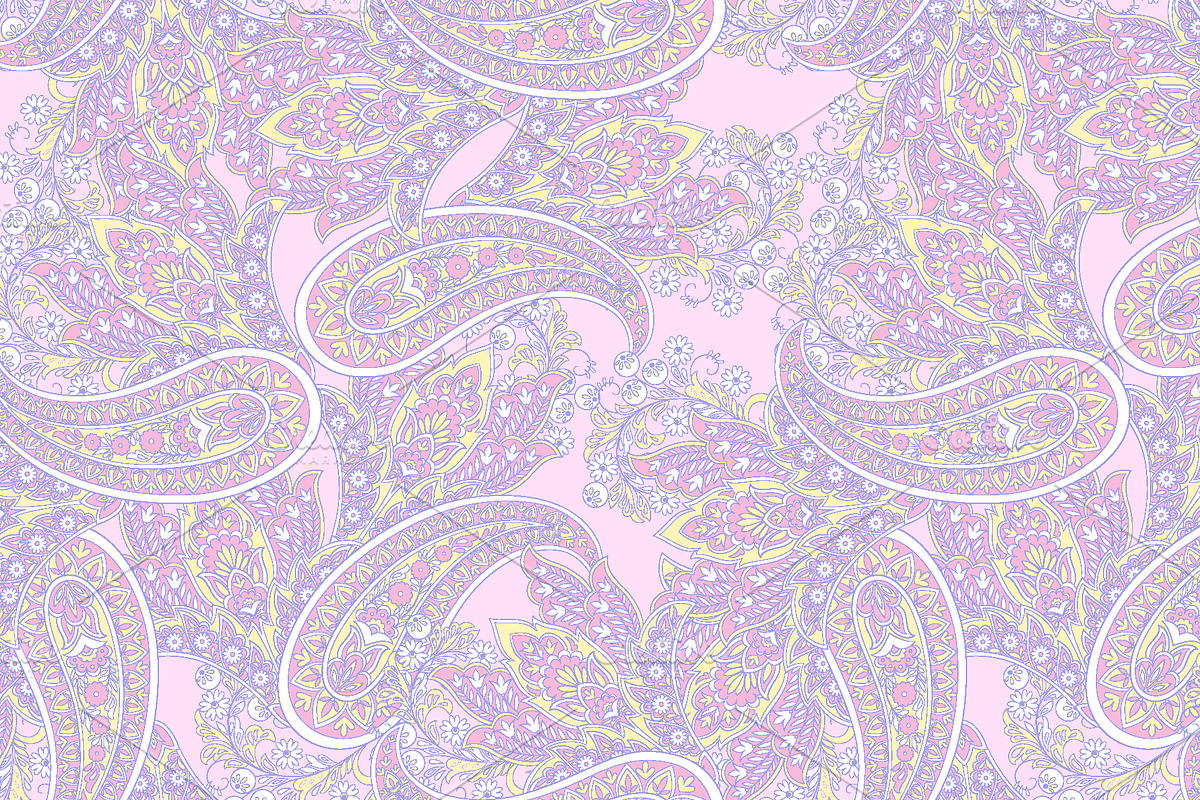 6 Fabric paisley patterns, a Pattern Graphic by antalogiya (Photo 5 of 7)