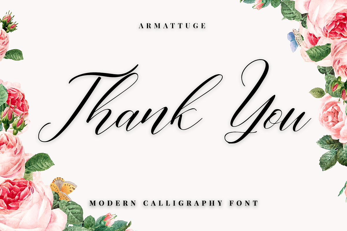 Armattuge - Script font preview 6