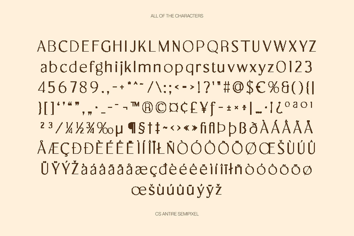 CS Antire Semipixel, a Sans Serif Font by Craft Supply Co. (Photo 8 of 8)