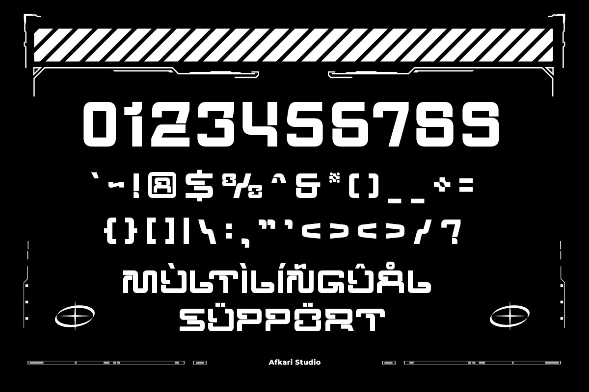 Mega Binory - Modern Futuristic Font, a Sans Serif Font by Afkari Studio (Photo 6 of 10)