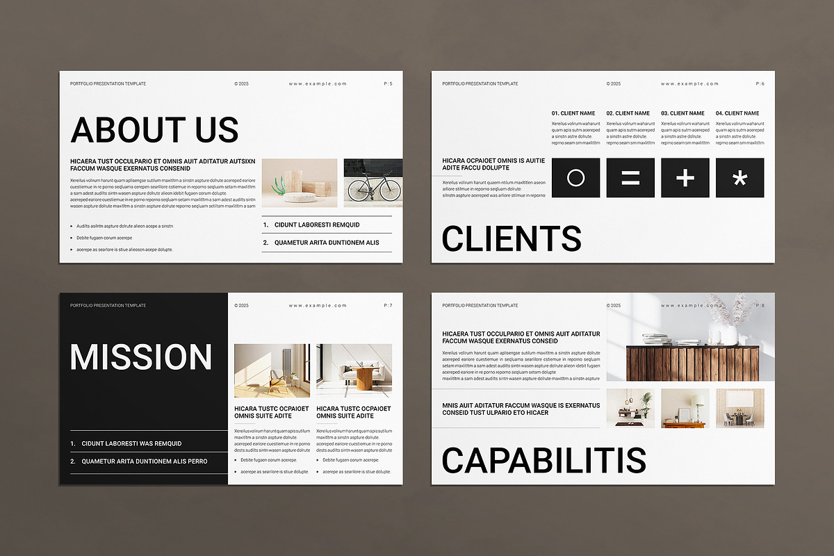 Portfolio Presentation Template, a Presentation Template by E-Type (Photo 3 of 6)