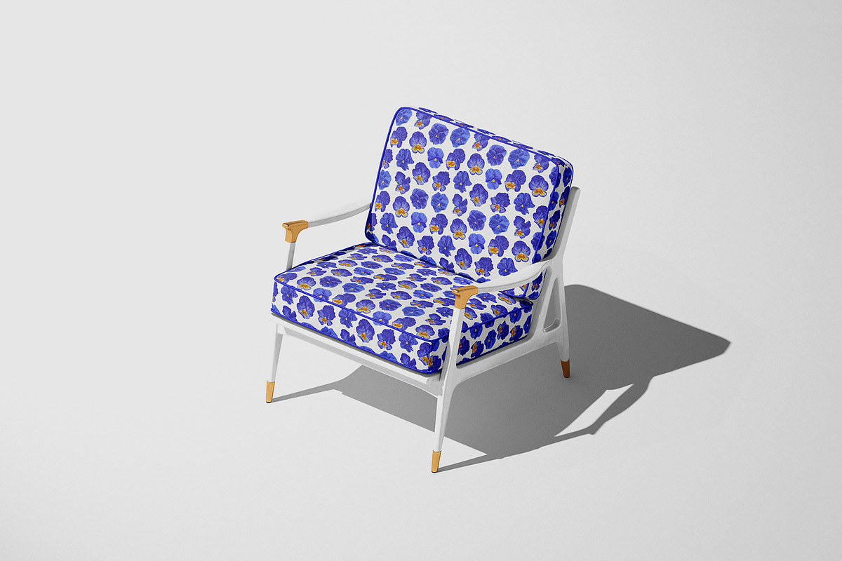 Blue Pansies Seamless Pattern, a Pattern Graphic by MarynaPetrovska (Photo 10 of 11)