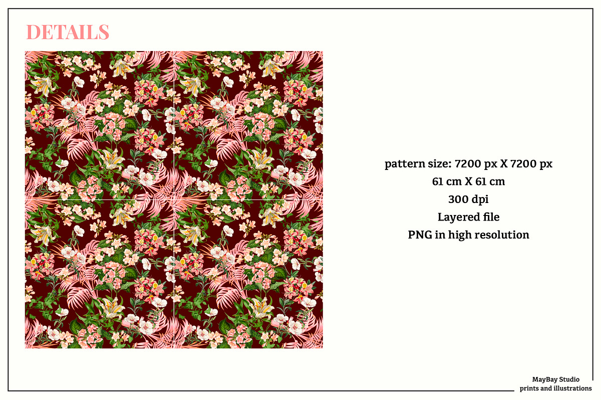 Botanical Archive Floral Pattern, a Pattern Graphic by MayBay Studio (Photo 3 of 6)
