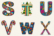 Christmas Alphabet Latter Clipart, an Illustration by DreamCafeArt (Thumbnail 5 of 6)