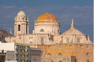 Cadiz Cathedral facade and dome, an Architecture Photo by kavalenkava