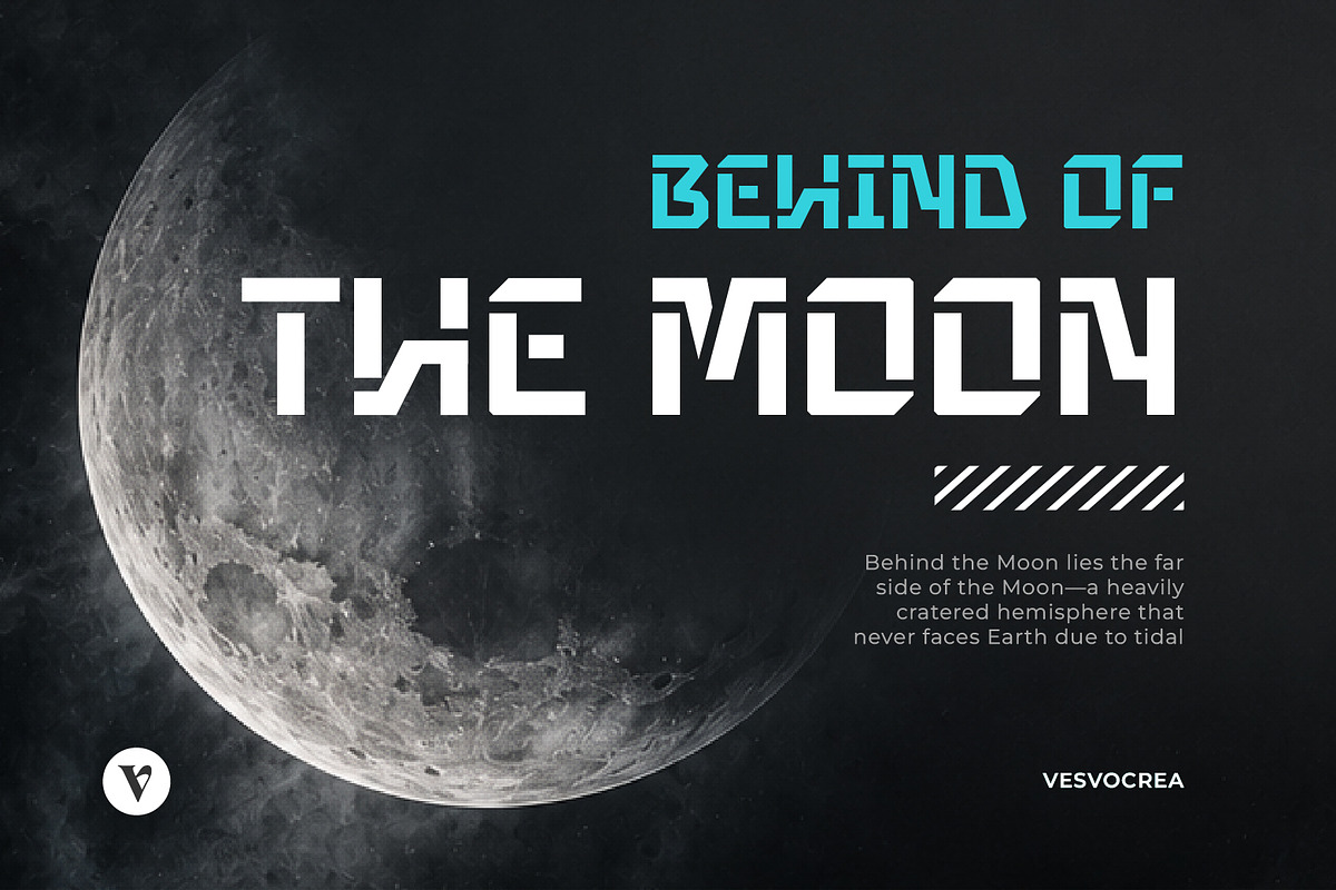 Mecha Bord - Futuristic Display Font, a Sans Serif Font by Vesvocrea (Photo 5 of 8)