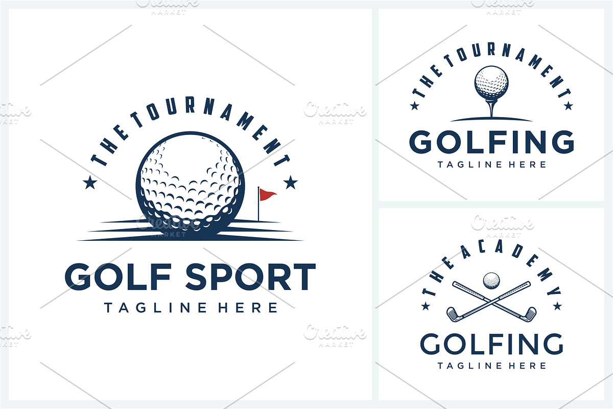 Golf logo sport design template, a Branding & Logo Template by jundio studio