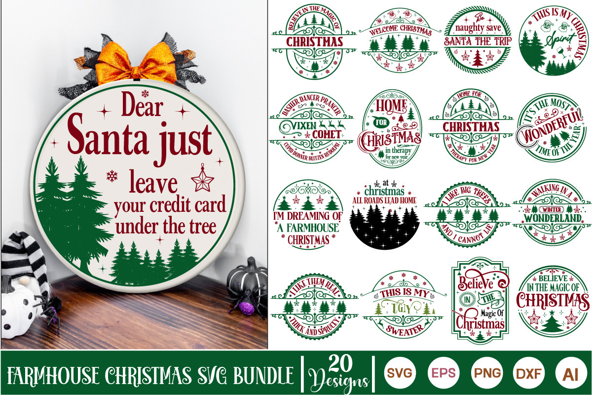 Mega Christmas Farmhouse Bundle, an Object Graphic by GraphicPicker (Photo 9 of 10)
