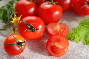 Fresh cherry tomatoes, healthy organic nutrition for cooking, a Food & Drink Photo by Olena Rudo